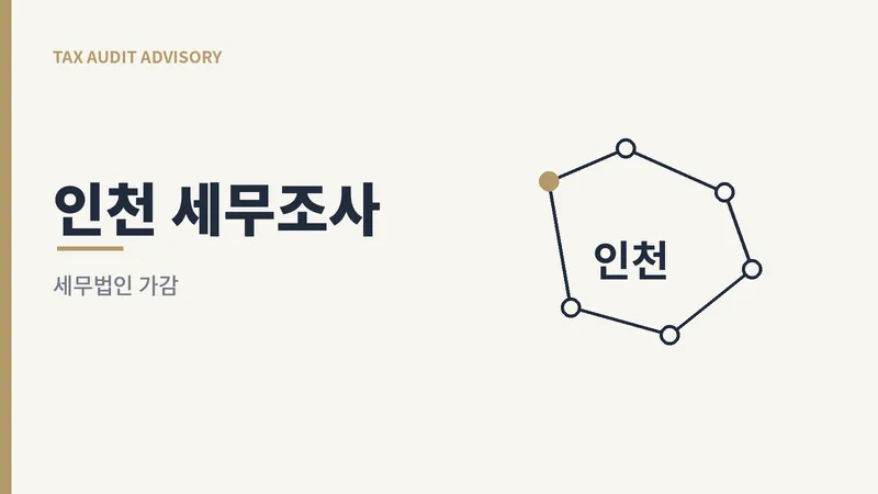 인천 세무조사 관할 구조를 표현한 일러스트